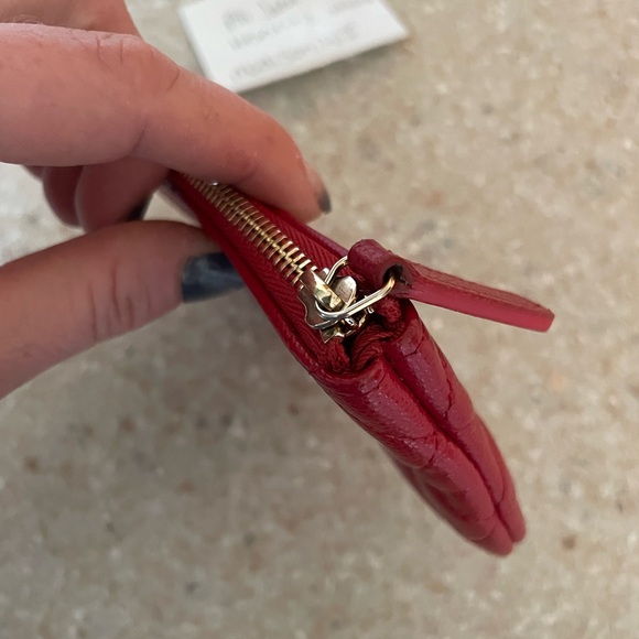 ♥️traded♥️Chanel Quilted Caviar Small Cosmetic Case Red - Picture 9 of 15